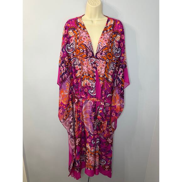Anthropologie The Moselle Robe Kimono Cover up Beach Vacation Coastal O/S - Picture 2 of 15